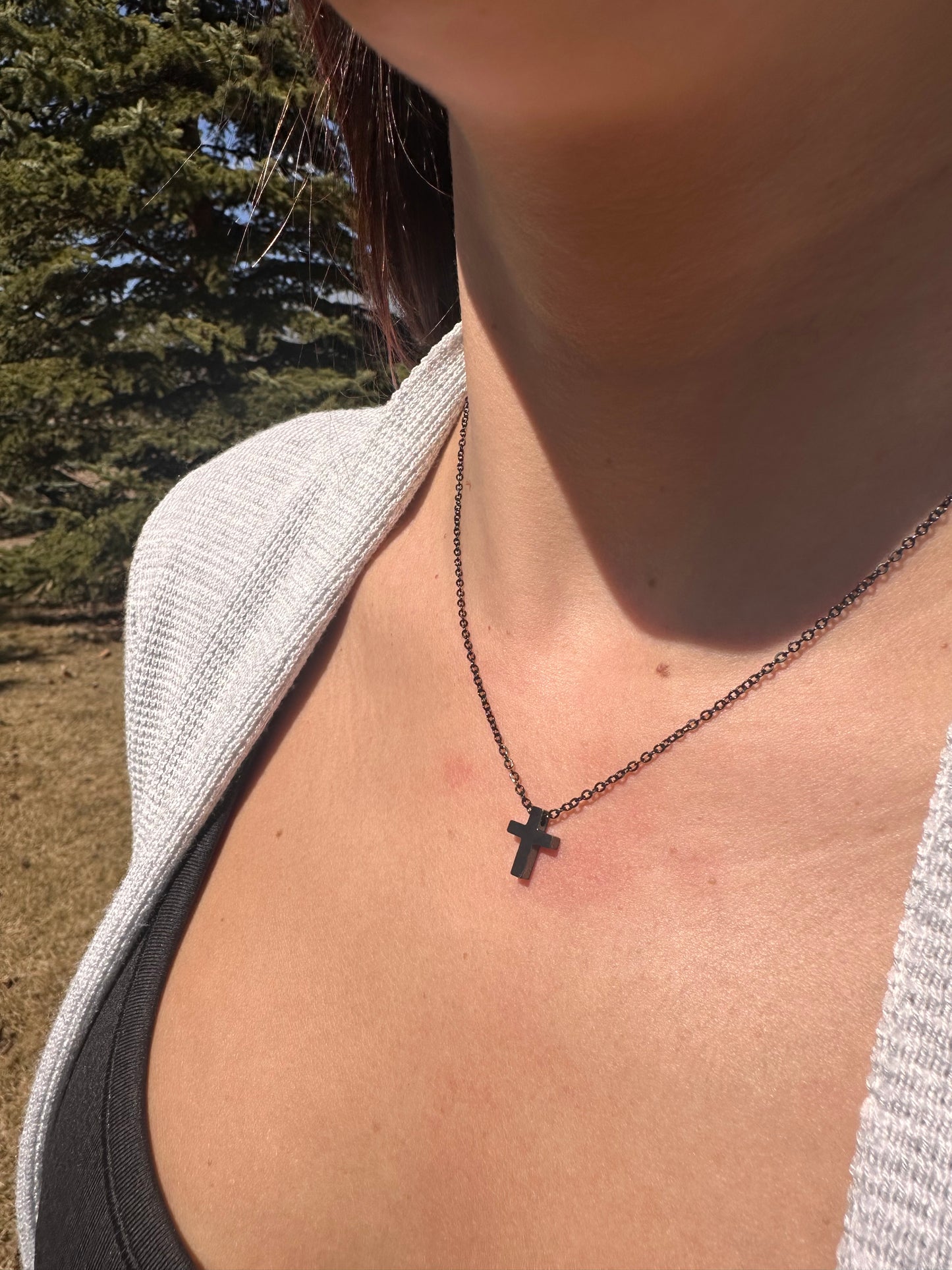 Mini Cross Pendant Necklace