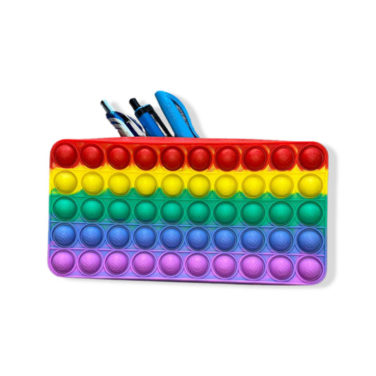 Rainbow Pop It Pencil Case