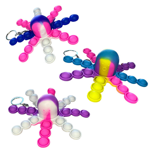 Multicolor Long Leg Octopus Keychains